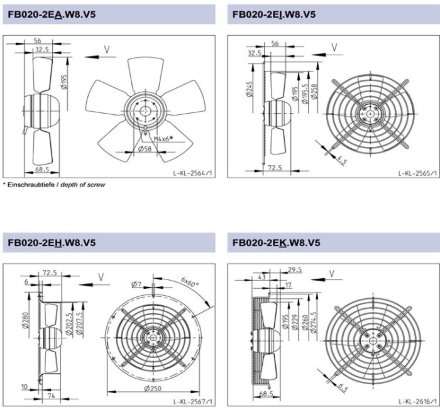 Вентилятор осевой ZIEHL-ABEGG FB030-2ED.WD.A5 Ziehl-Abegg