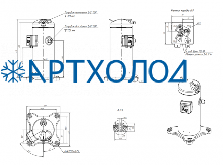 Компрессор спиральный RCH52C4LB6CA (141R0713) Ридан Компрессор спиральный RCH52C4LB6CA (141R0713) Ридан