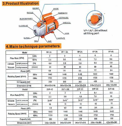 Насос вакуумный одноступенчатый Refmaster VP-4A RefMaster Насос вакуумный одноступенчатый Refmaster VP-4A RefMaster